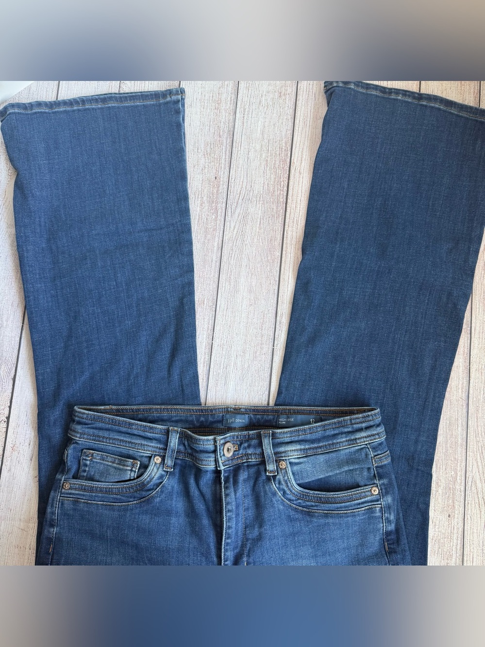 J. JILL High Rise Flare Jeans 12